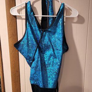 **Curtain Call Costumes Holographic Performance Leotard**